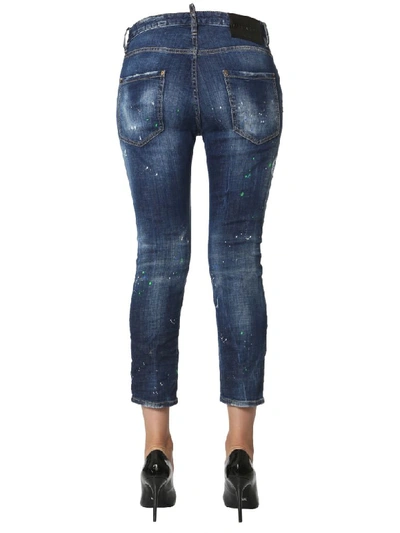 Shop Dsquared2 Cool Girl Cropped Jeans In Blu