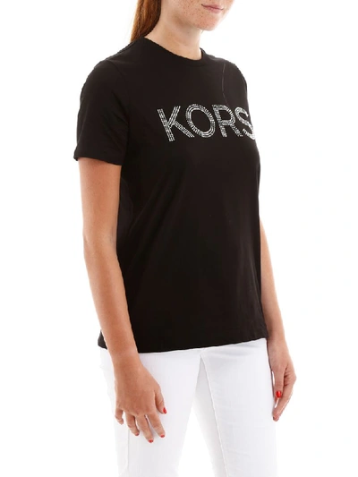 Shop Michael Michael Kors Logo T-shirt In Black (black)