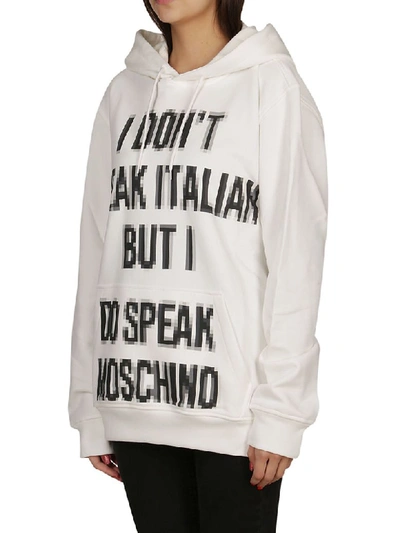 Shop Moschino Fleece In White