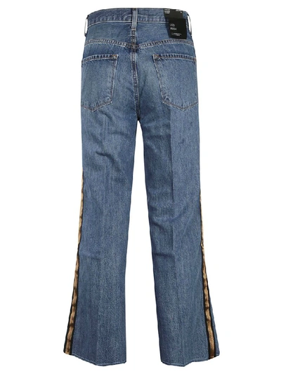 Shop J Brand Joan High Rise Wide Leg Cropped Jeans In Blue