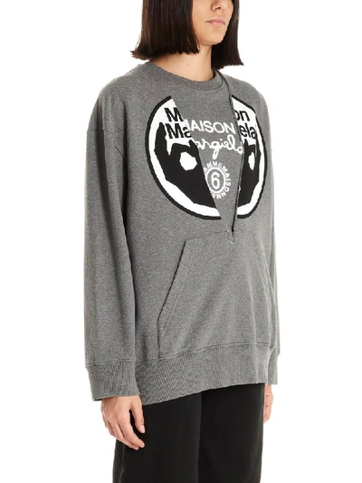 Shop Mm6 Maison Margiela Sweatshirt In Grey