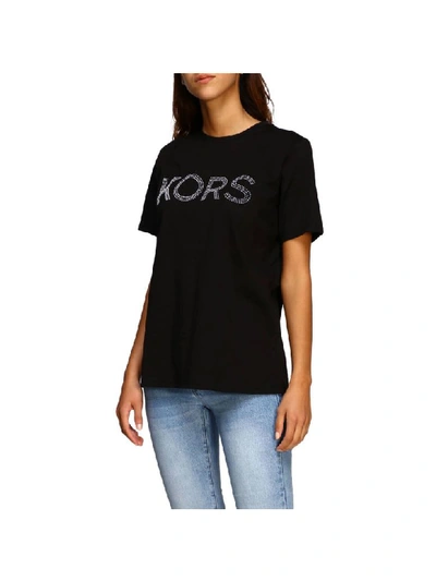 Shop Michael Michael Kors T-shirt  Short-sleeved T-shirt With Logo In Black
