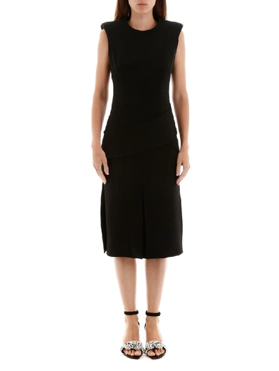 Shop Alexander Mcqueen Midi Dress In Black (black)