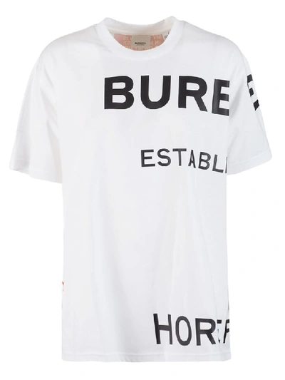 Shop Burberry Carric T-shirt In White