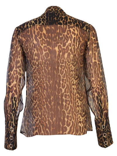Shop Burberry Leopard Print Shirt In Multi