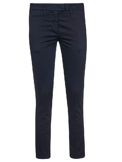 Shop Dondup Skinny Trousers In Navy