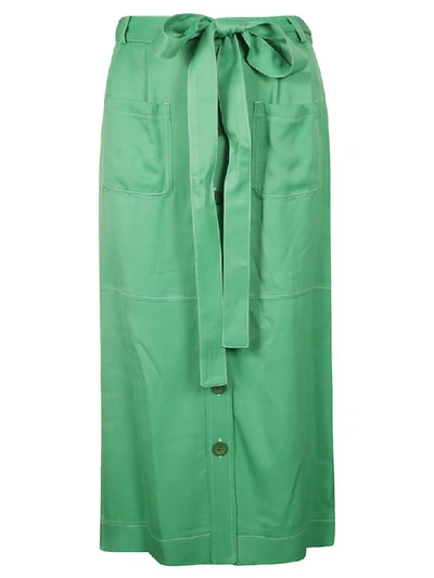 Shop See By Chloé Belted Skirt In Green