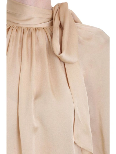 Shop Zimmermann Blouse In Beige Silk