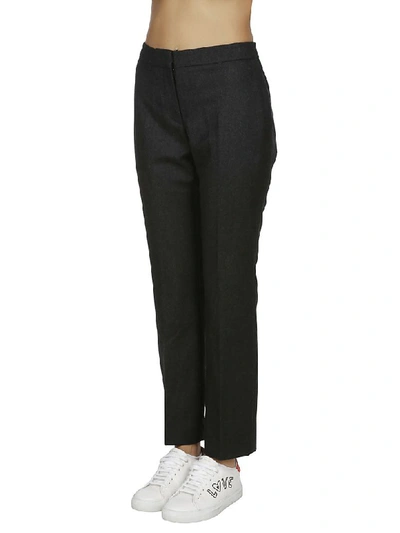 Shop Alexander Mcqueen Cropped Tailored Trousers In Black