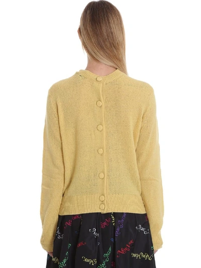 Shop Marc Jacobs Cardigan In Yellow Wool