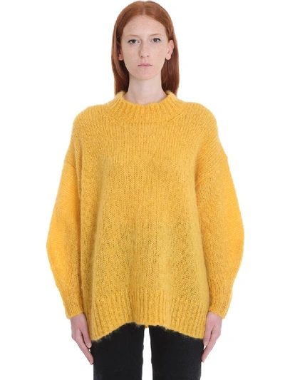 Shop Isabel Marant Idol Knitwear In Yellow Wool