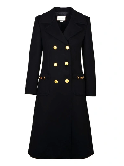 Shop Gucci Coat In Black