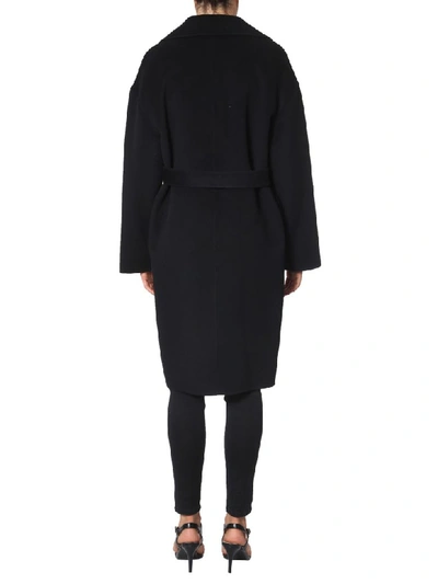 Shop Kenzo Double-breasted Coat In Nero