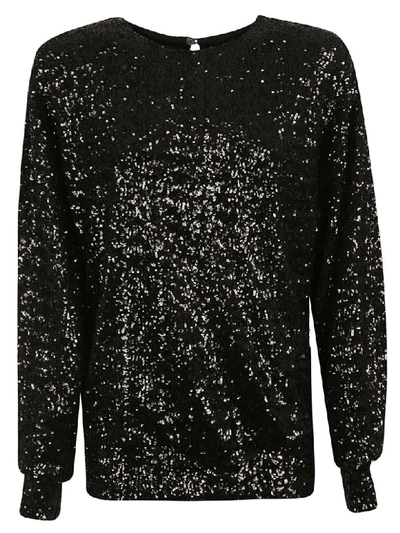 Shop Isabel Marant Sequin-coated Sweater In Black