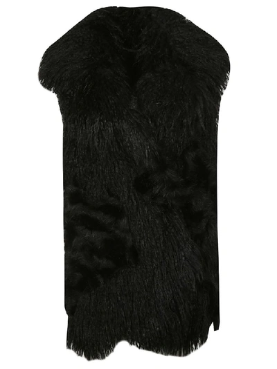 Shop Stella Mccartney Shaggy Coat In Black