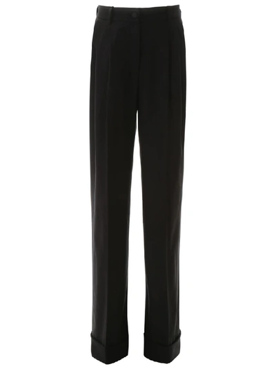 Shop Dolce & Gabbana High-waisted Trousers In Nero (black)