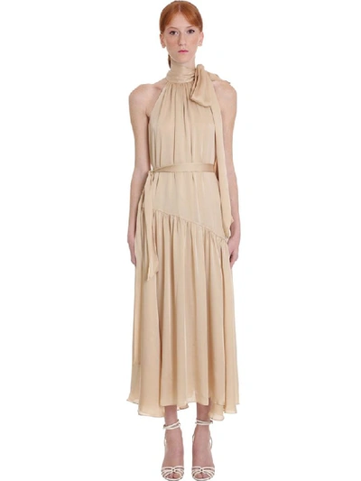 Shop Zimmermann Dress In Beige Silk