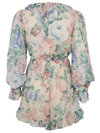 Shop Zimmermann Verity Floating Playsuit In Crf