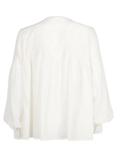 Shop Chloé Chloè Crepe De Chine Shirt In Iconic Milk