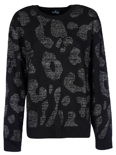 Shop Marcelo Burlon County Of Milan Leopard Sweater In Dark Grey/black