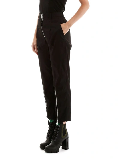 Shop Prada Nylon Trousers In Nero Nikel (black)