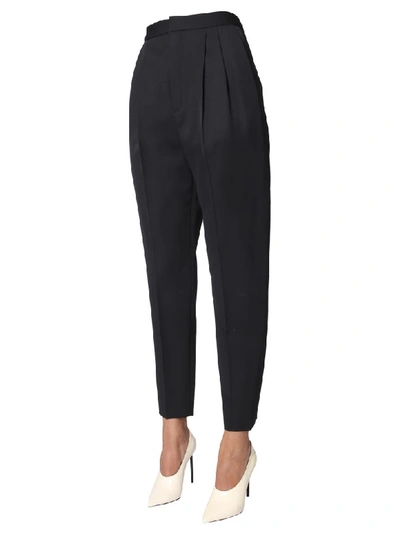 Shop Saint Laurent Tuxedo Pants In Nero