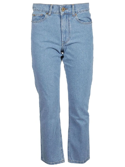 Shop Nanushka Cropped Jeans In `s Blue