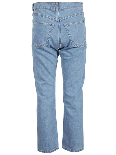 Shop Nanushka Cropped Jeans In `s Blue