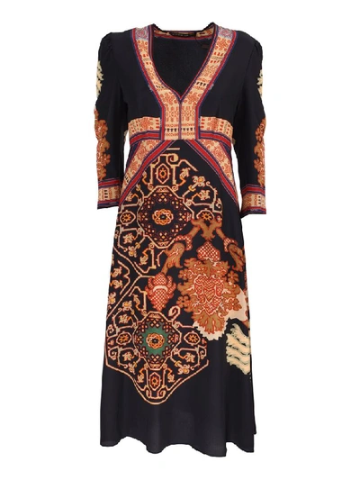 Shop Etro Midi-cut Dress In Fantasia