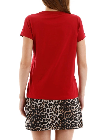 Shop Kenzo Tiger Patch T-shirt In Cerise (red)