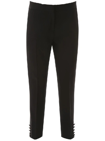 Shop Burberry Hanover Trousers In Black (black)