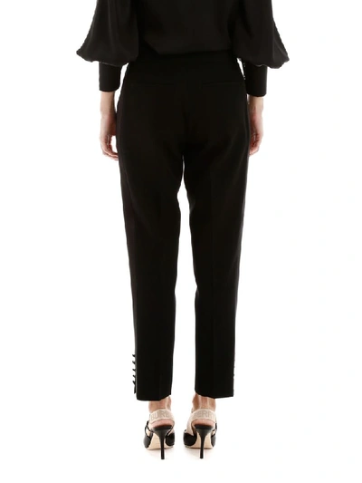 Shop Burberry Hanover Trousers In Black (black)