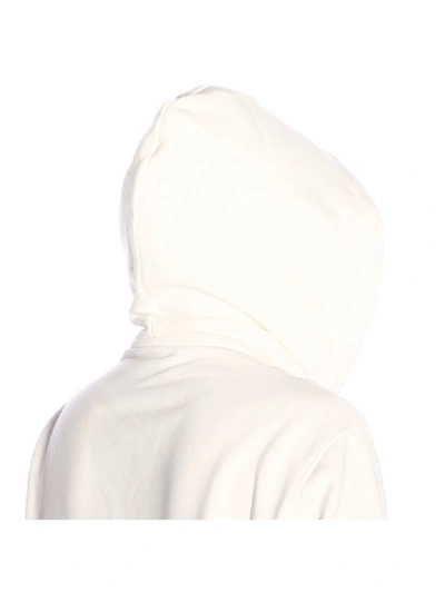 Shop Moschino Capsule Collection Pixel Sweatshirt With Hood In White