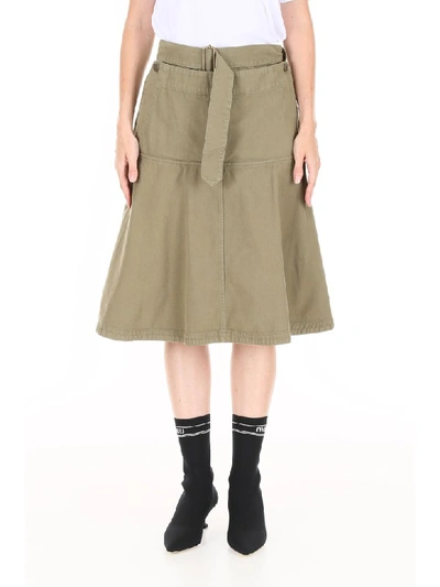 Shop Jw Anderson Army Skirt In Khaki (green)