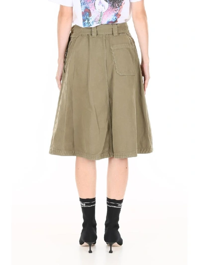 Shop Jw Anderson Army Skirt In Khaki (green)