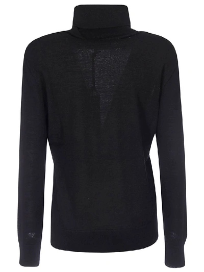 Shop Gcds Turtleneck Sweater In Nero