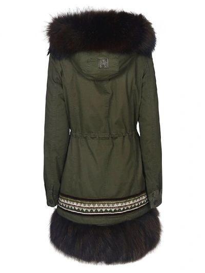 Shop Alessandra Chamonix Coat In Military/brown