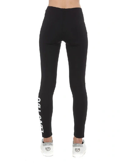 Shop Red Valentino Jersey Logo Leggins In Black