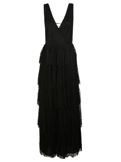 Shop Alice And Olivia Tiered Dress In Black