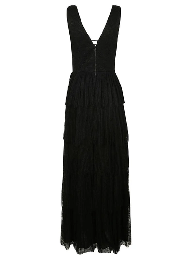 Shop Alice And Olivia Tiered Dress In Black