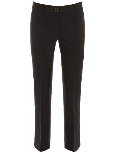 Shop Dolce & Gabbana Wool Trousers In Nero (black)