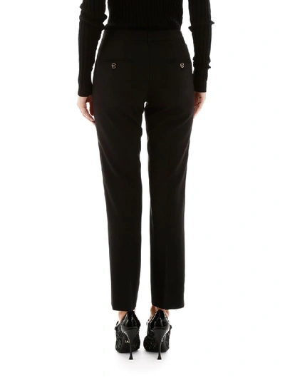 Shop Dolce & Gabbana Wool Trousers In Nero (black)