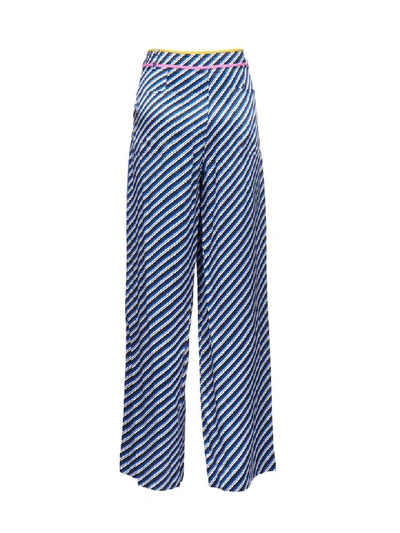 Shop Tory Burch Stripes Trousers In Blue Stripes