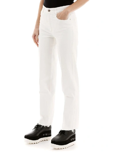 Shop Stella Mccartney Cropped Jeans In Organic White (white)