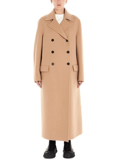 Shop Jil Sander Lucien Coat In Beige