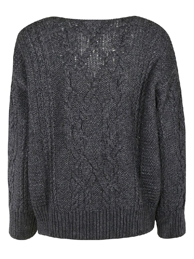 Shop Ermanno Scervino Knitted Sweater In Grey