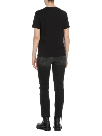 Shop Msgm Logo T-shirt In Black