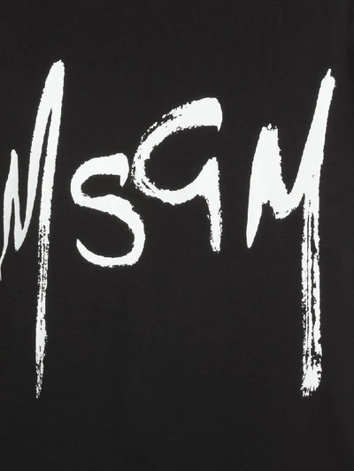 Shop Msgm Logo T-shirt In Black