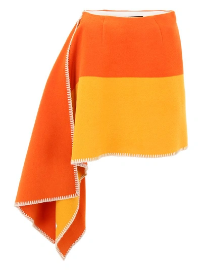 Shop Calvin Klein Pendleton Skirt In Arancio (orange)