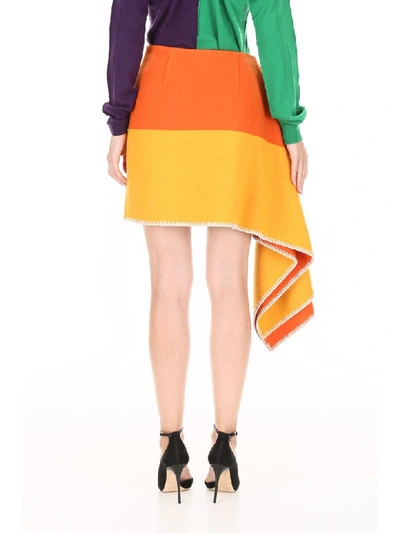 Shop Calvin Klein Pendleton Skirt In Arancio (orange)